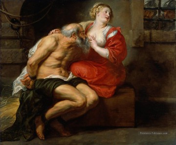 Cimon et Pero Baroque Peter Paul Rubens Peinture à l'huile